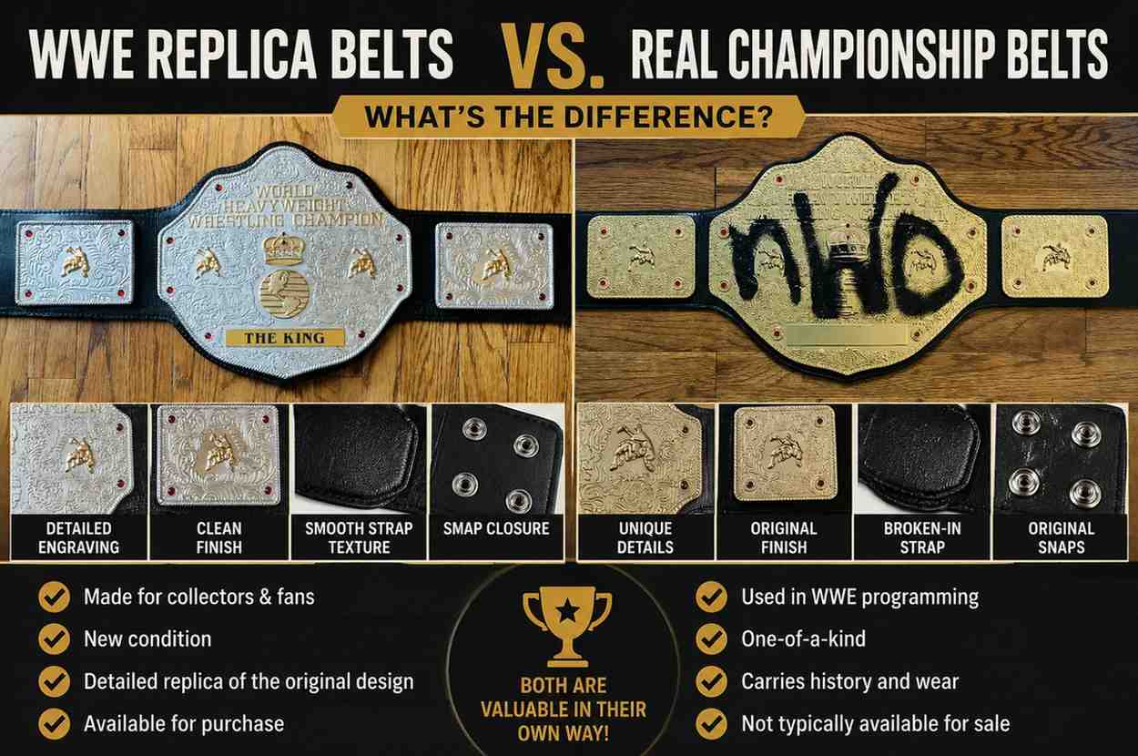 WWE Replica Belts vs. Real Championship Belts: What’s the Difference?